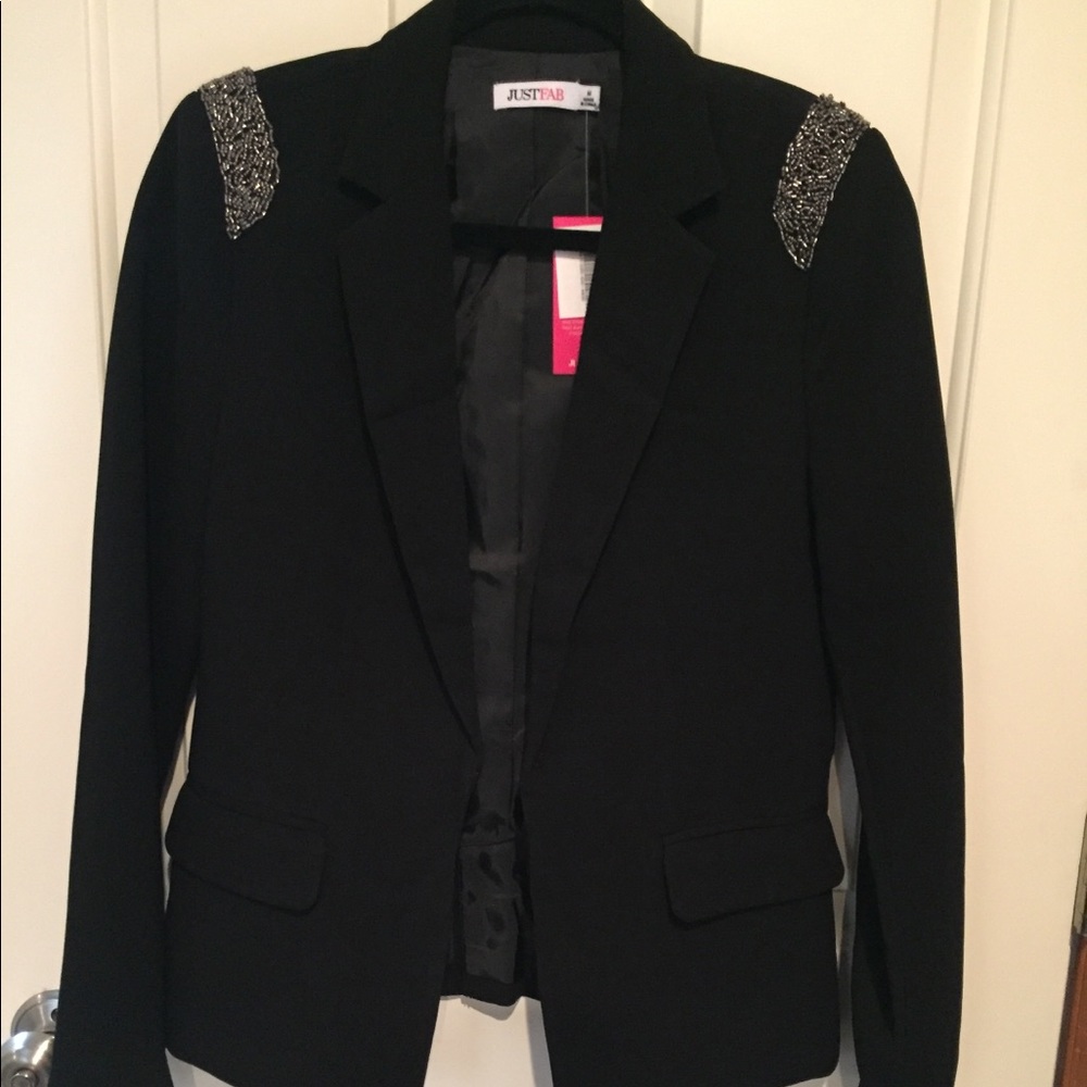 Justfab beaded blazer NWT